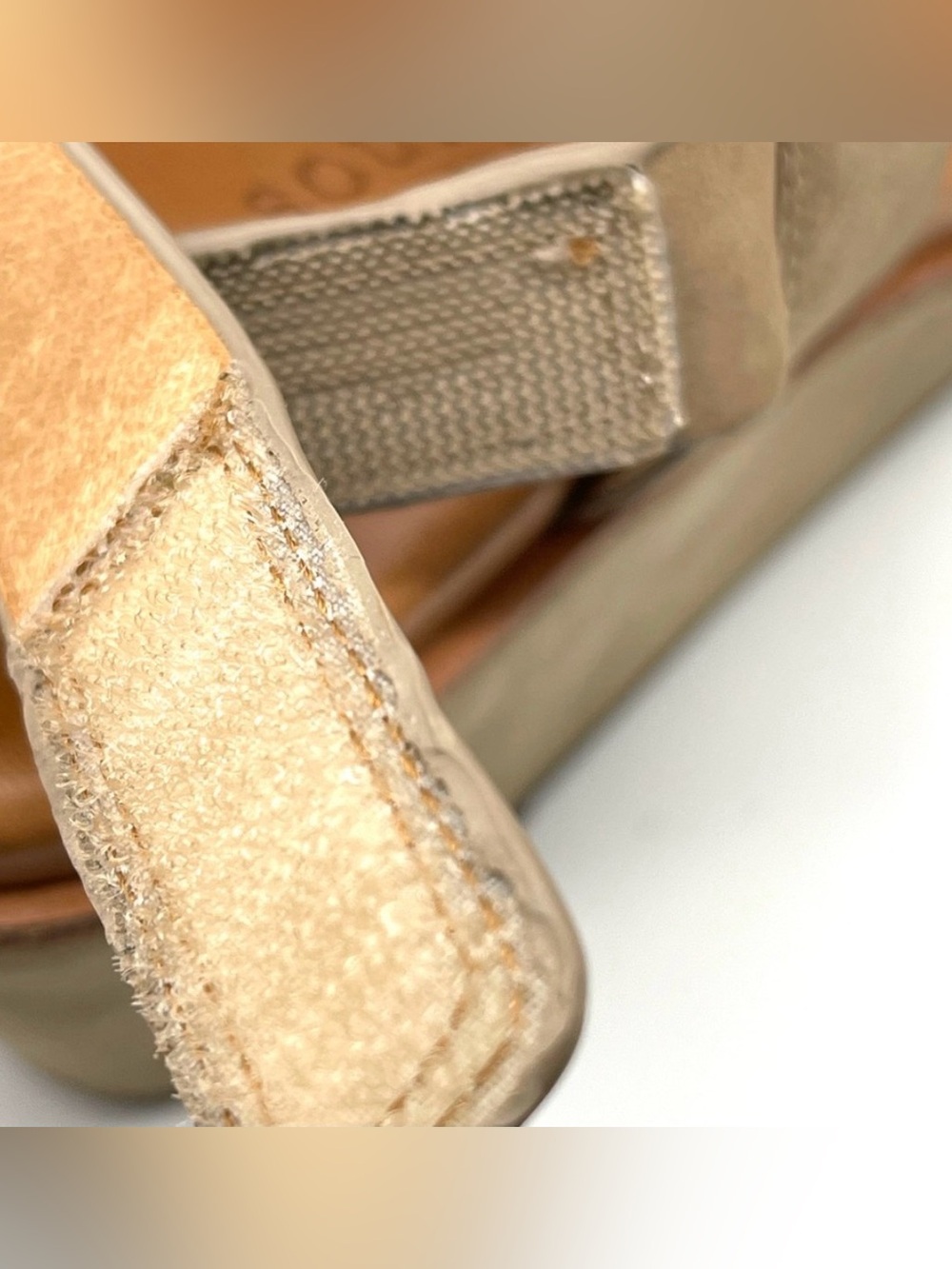 Gentle Souls by Kenneth Cole Leather Hope Slingback Wedge Strappy Sandal 8.5 M - Picture 7 of 10